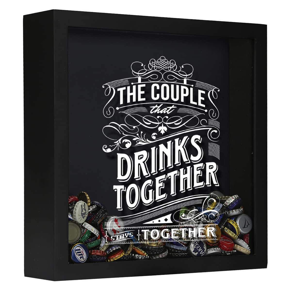 Torched Products Shadow Box Black The Couple That Drinks Together Stays Together Shadow Box (778762813557)