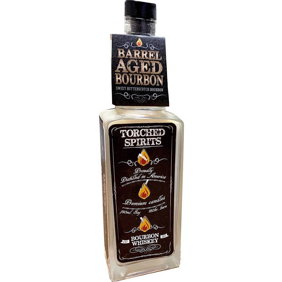 Torched Products Beer Candles Torched Spirits Barrel Aged Bourbon Whiskey Candle (1799431356465)
