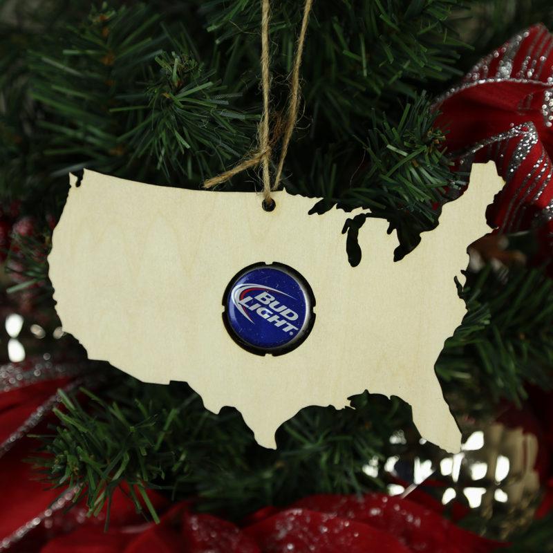 Torched Products Beer Cap Maps USA Beer Cap Map Ornaments (781575848053)