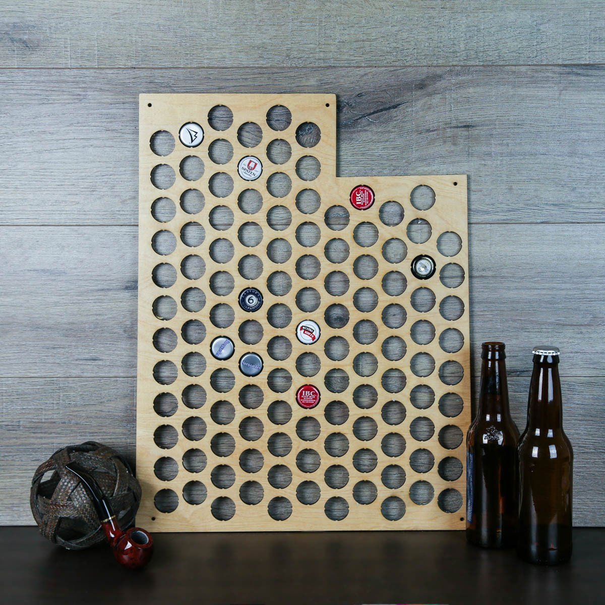 Torched Products Beer Bottle Cap Holder Utah Beer Cap Map (777581559925)