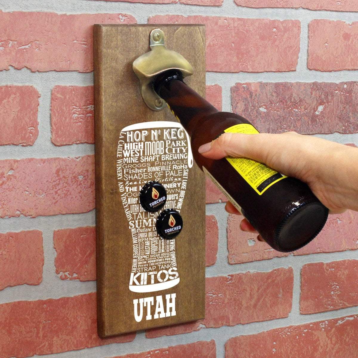Torched Products Bottle Opener Default Title Utah Craft Beer Typography Cap Catching Magnetic Bottle Opener (789188837493)