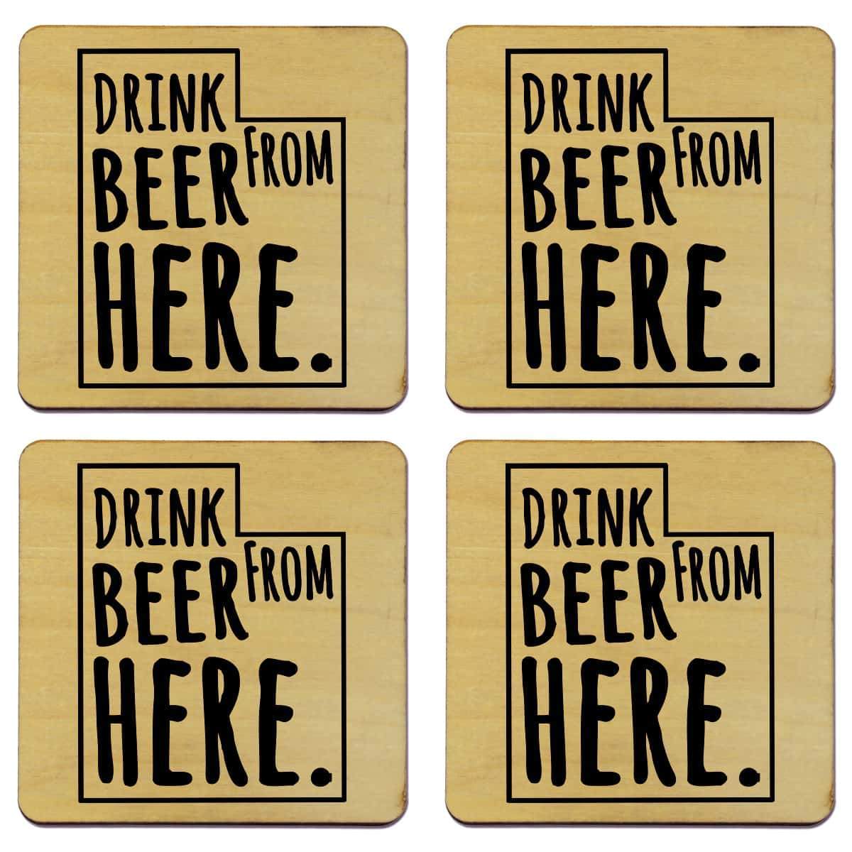 Torched Products Coasters Utah Drink Beer From Here Coasters (781458669685)