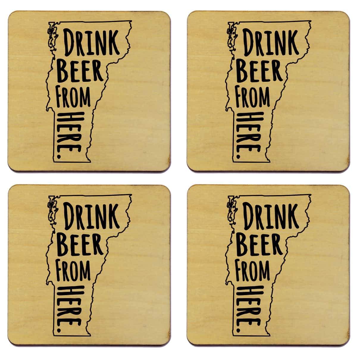 Torched Products Coasters Vermont Drink Beer From Here Coasters (781458931829)