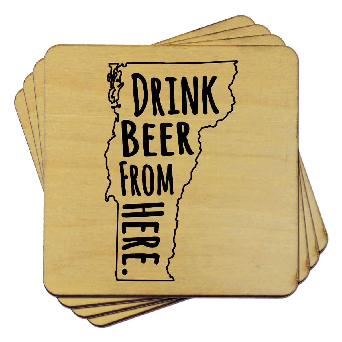Torched Products Coasters Vermont Drink Beer From Here Coasters (781458931829)