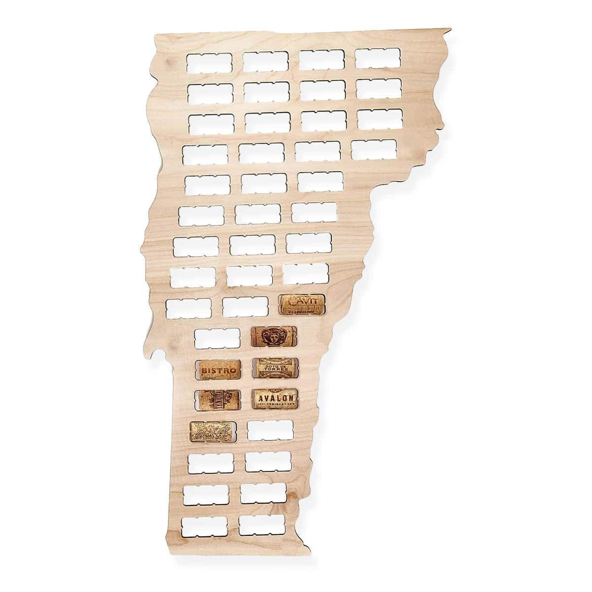 Torched Products Wine Cork Map Vermont Wine Cork Map (778992124021)