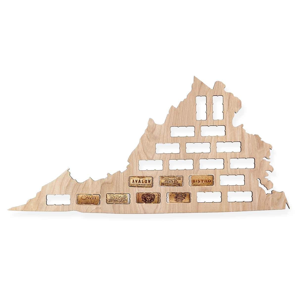 Torched Products Wine Cork Map Virginia Wine Cork Map (778992615541)
