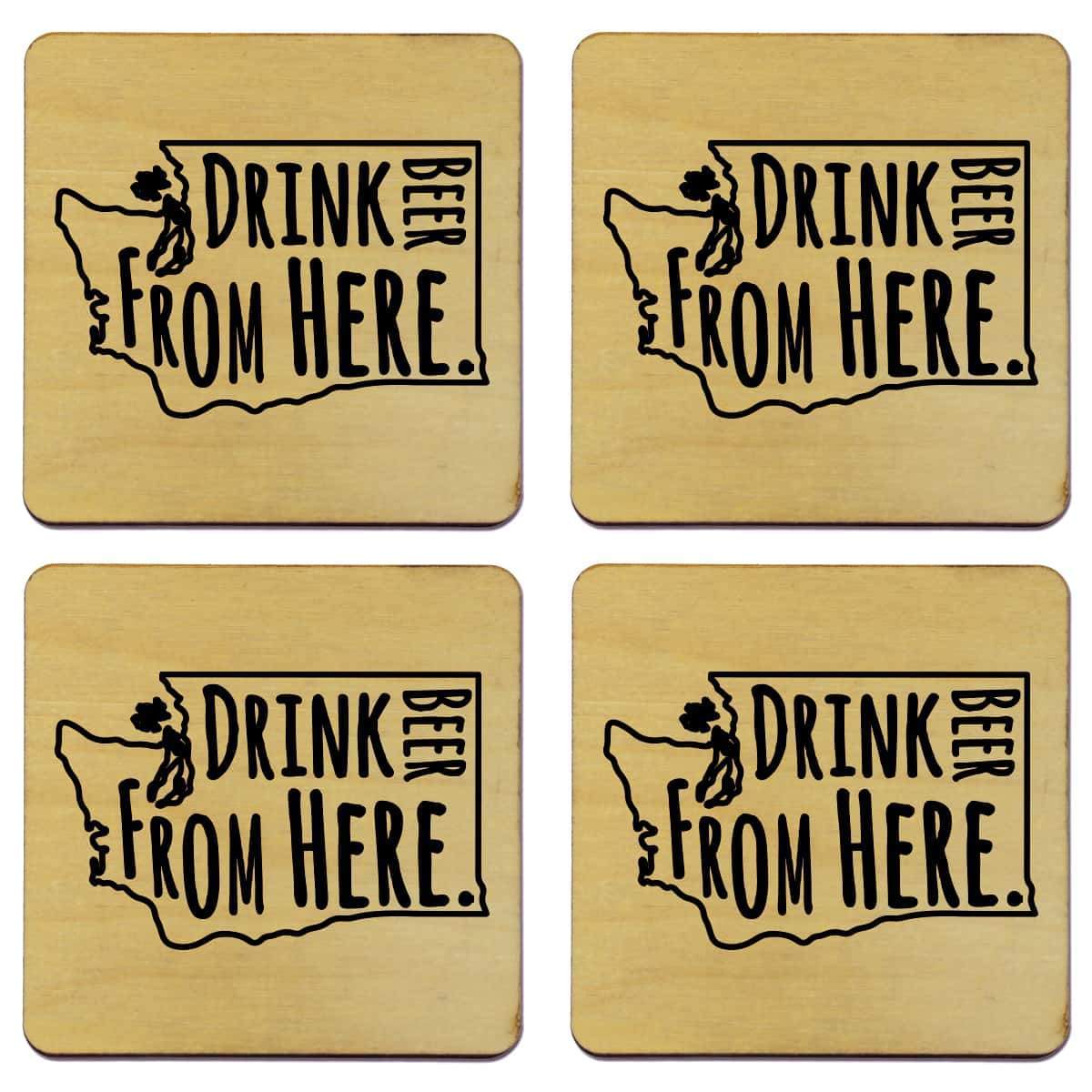 Torched Products Coasters Washington Drink Beer From Here Coasters (781460111477)