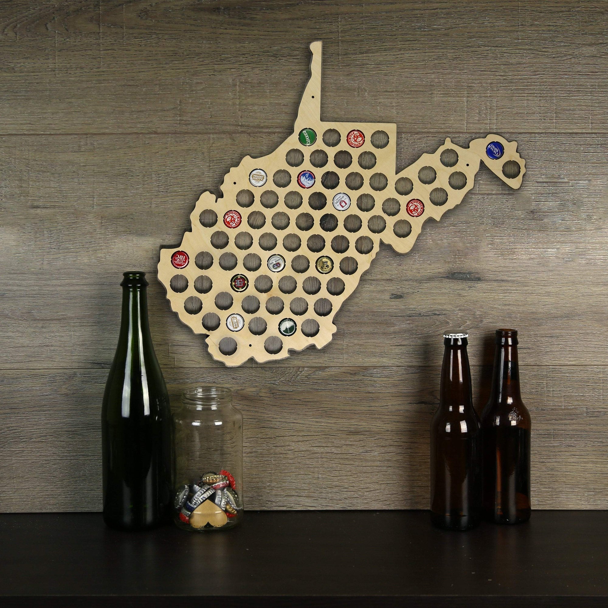 Torched Products Beer Cap Map West Virginia Beer Cap Map (777582870645)
