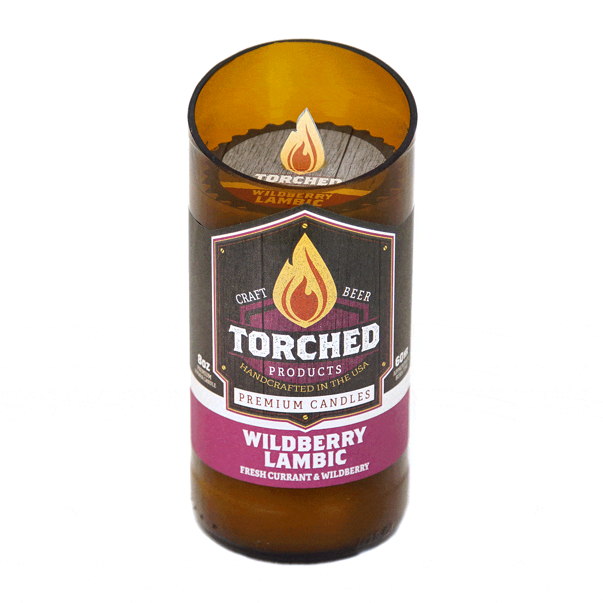 Torched Products Beer Candles Wildberry Lambic Beer Candle