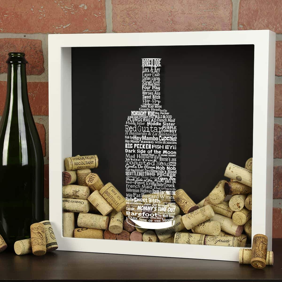 Personalized wine cork shadow box clearance