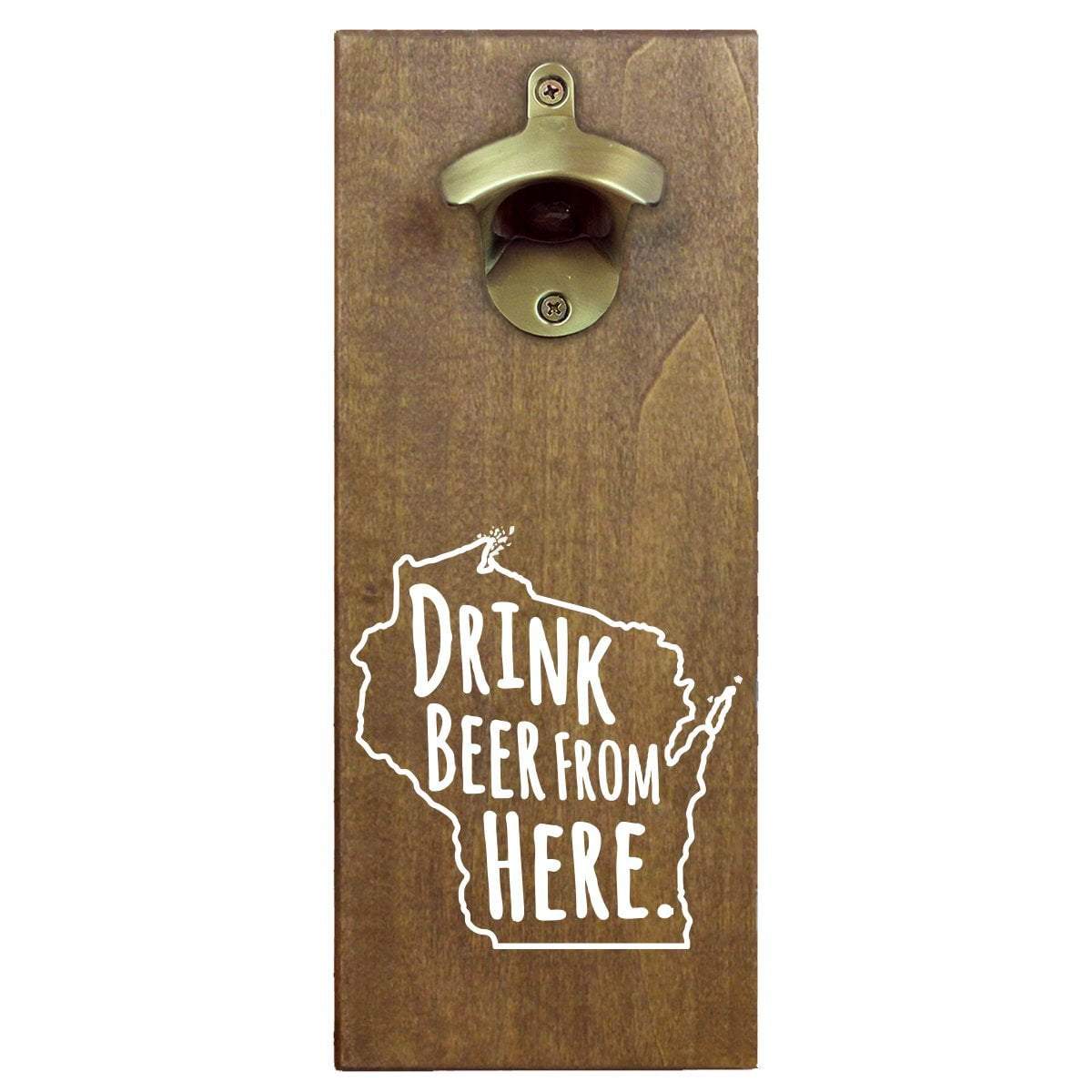 Torched Products Bottle Opener Default Title Wisconsin Drink Beer From Here Cap Catching Magnetic Bottle Opener (781502709877)
