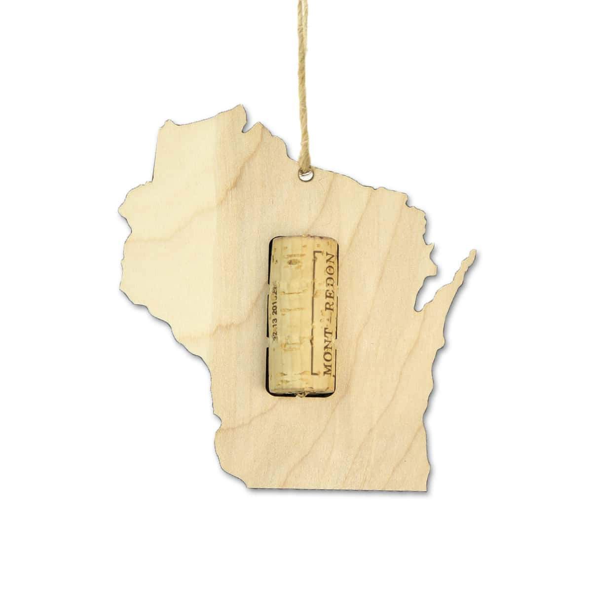 Wisconsin Wine Cork Holder Ornaments OR-WCT-WI (781207502965)