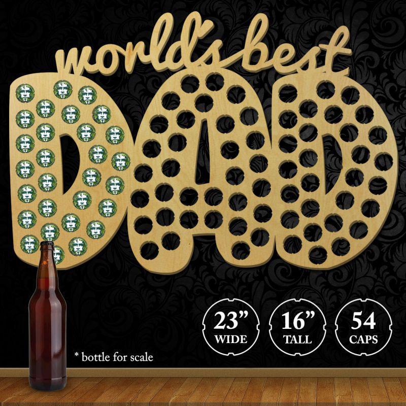 Torched Products Beer Bottle Cap Holder World’s Best Dad Beer Cap Trap (777859858549)
