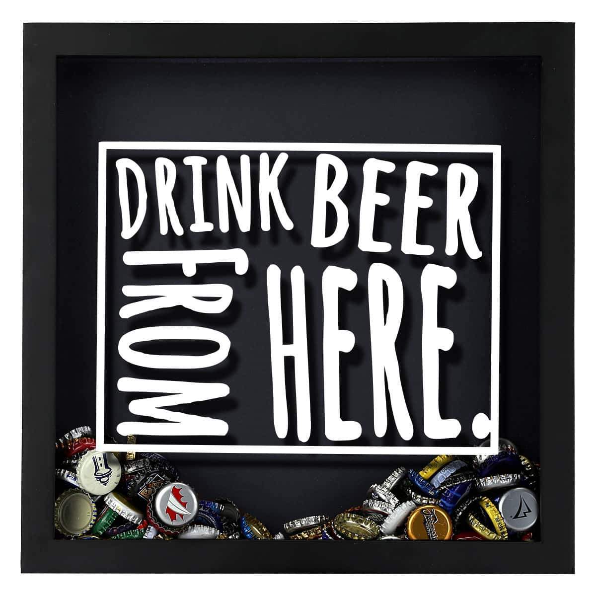 Torched Products Shadow Box Wyoming Drink Beer From Here Beer Cap Shadow Box (781186203765)