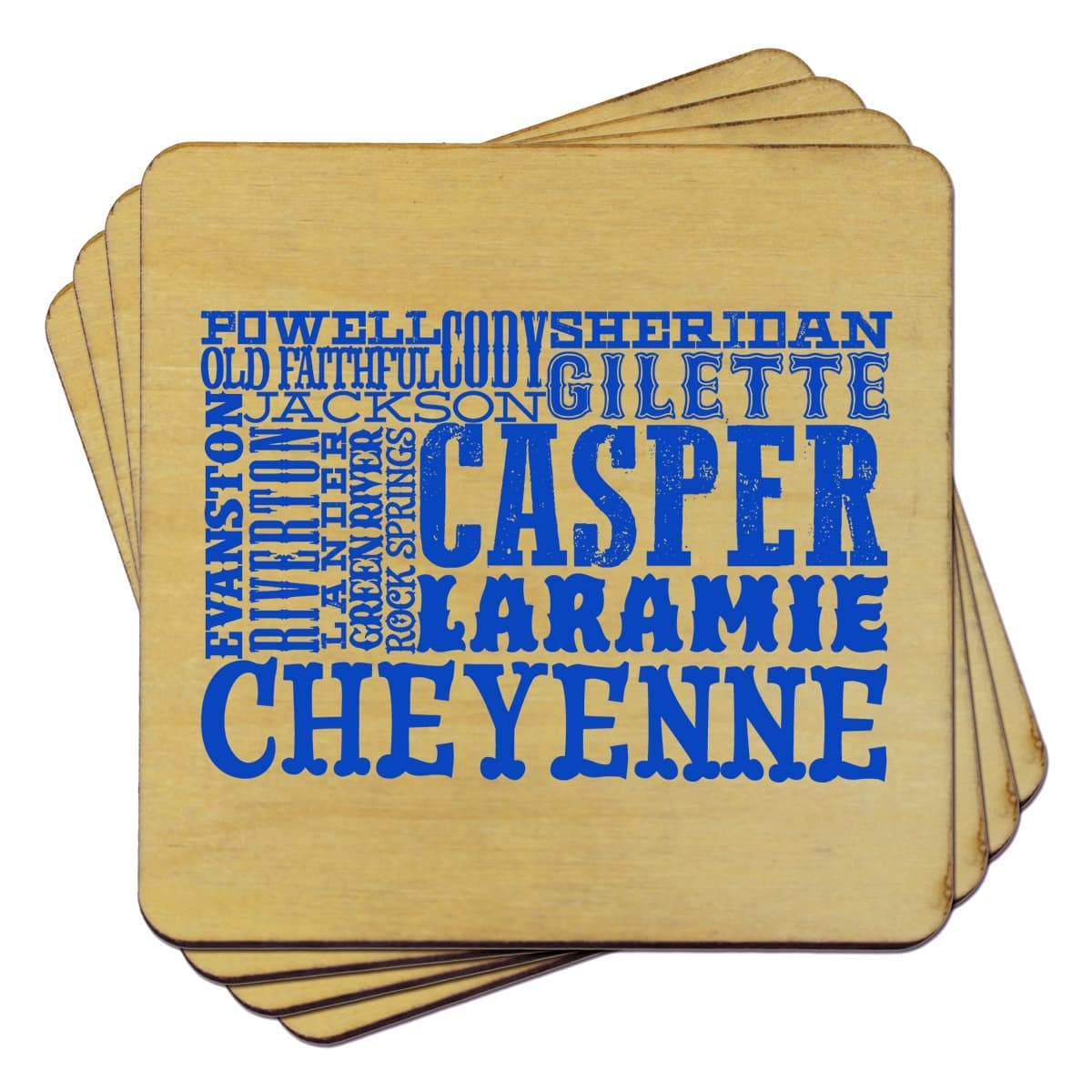 Torched Products Coasters Wyoming Typography Coaster (787851247733)